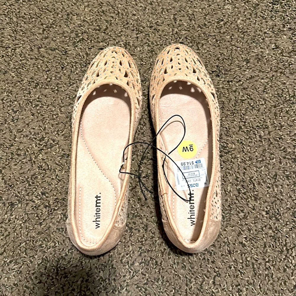 White Mountain flats, light pink with gems.